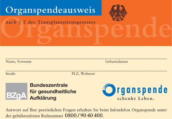 Zu wenig Organspender in Deutschland