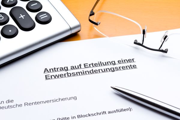 Antragsformular für die Erteilung einer Erwerbsminderungsrente
